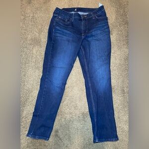 Made‎ In USA Lee Jeans Womens Size 14 Medium Straight Leg Dark Wash